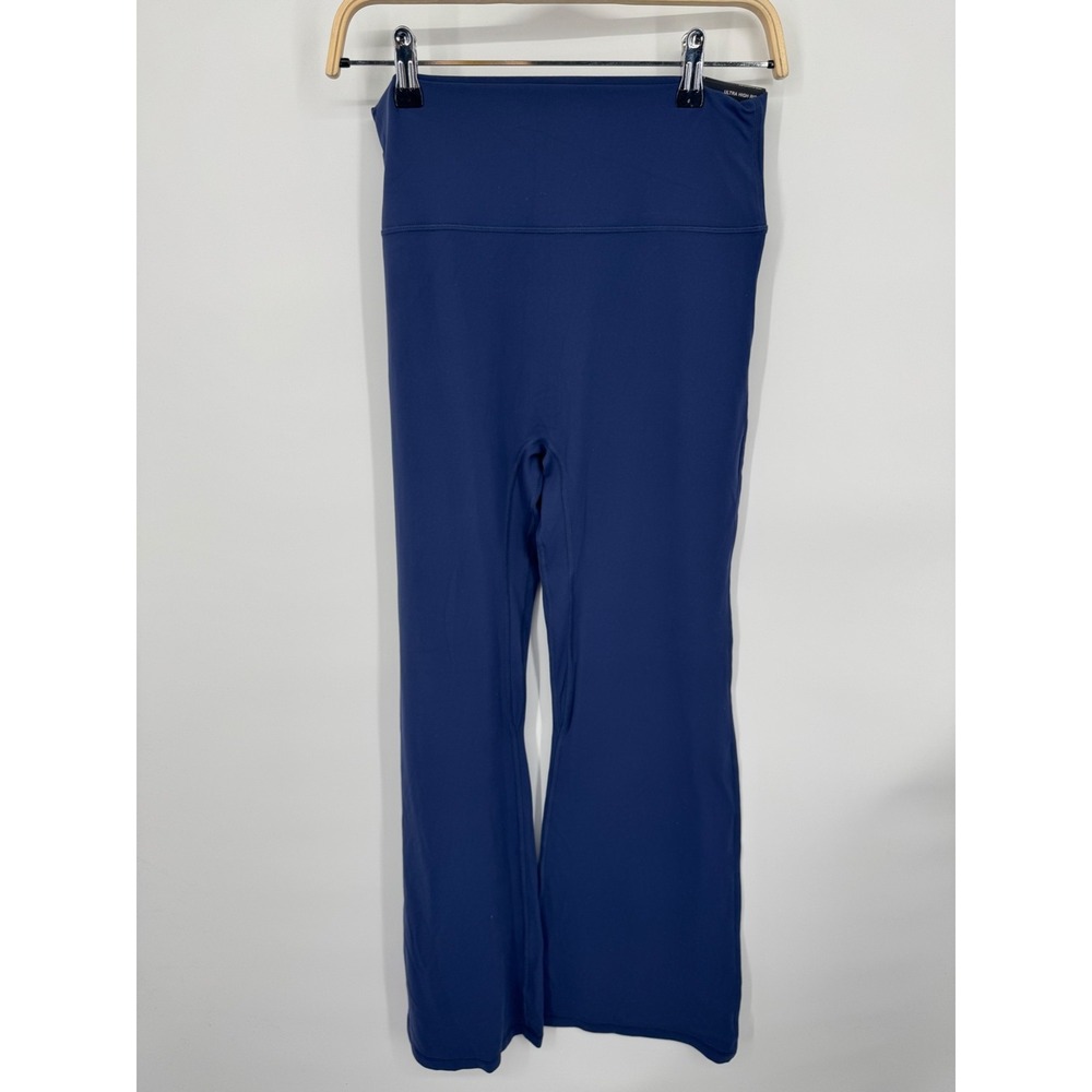 NWT YPB Studio Flex Wide Leg Flare Leggings Women's‎ Large Navy Blue High Rise